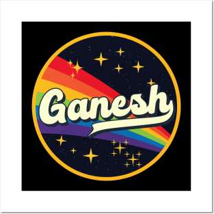 Ganesh // Rainbow In Space Vintage Style Posters and Art